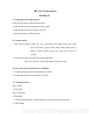《Reading 1: When in Rome》教案下载牛津译林版八年级下册