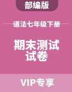 初中道德与法治七年级下册期末测试试卷集锦（部编版）