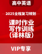 2025年高中英语全程复习规划（译林版） 课时作业+写作训练（含答案）