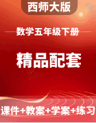 【精品配套】西南师大版数学五年级下册（课件+教案+学案+练习）