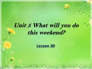 四年级下册（2013年10月第1版）《Lesson 30》公开课PPT课件下载-河池市优质课